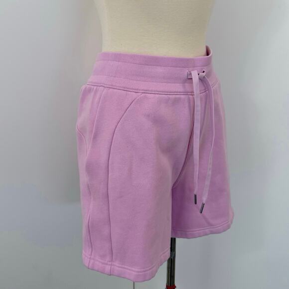 Lululemon Scuba High-Rise Short 5" Cotton Terry in Vitapink Pink 6 Women's - Picture 3 of 9